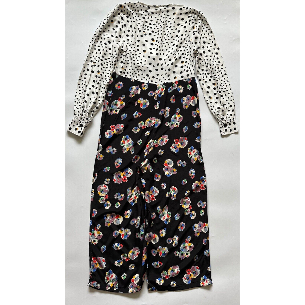 Never Fully Dress Multi Cover Viscose Cropped Jumpsuit Size 8 - Picture 5 of 6